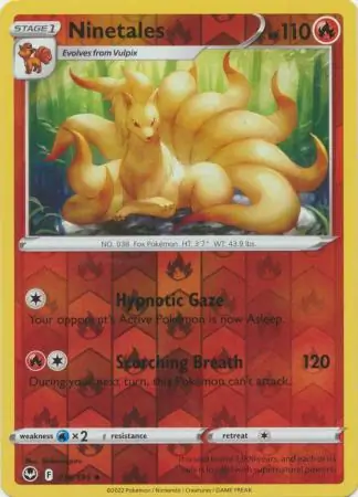 Pokemon Reverse authentic Ninetales (NM-MINT)